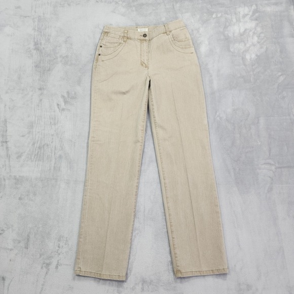 Christopher & Banks Denim - Vintage Christopher & Banks Jeans Womens 6 Beige Mid Rise Straight Leg Stretch